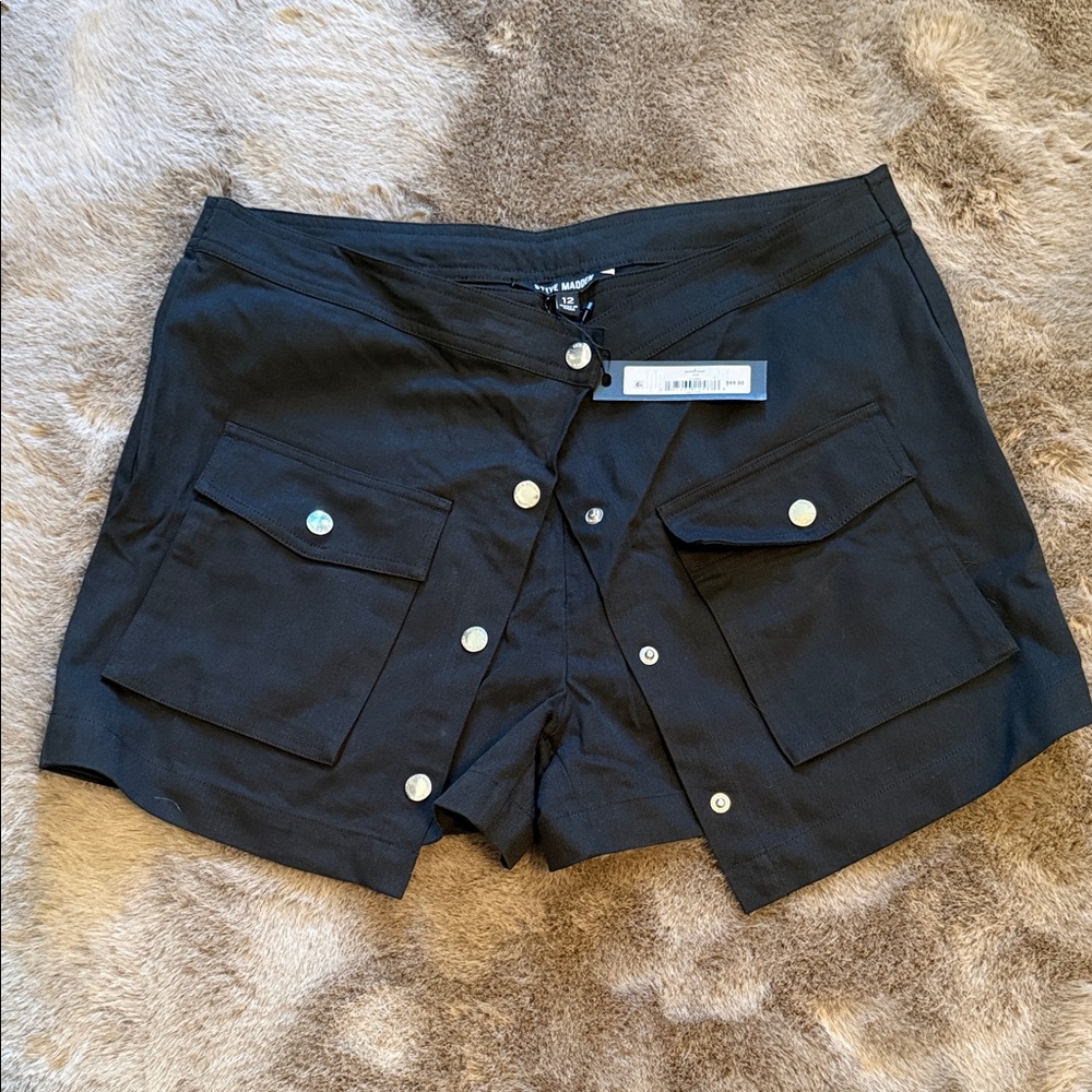 Steve Madden Black Women's Cargo Shorts